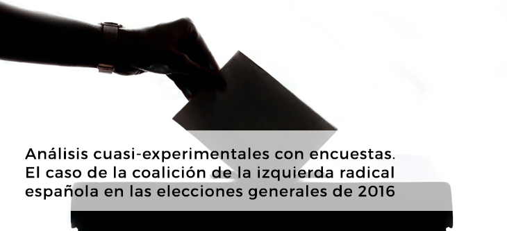 Seminario – Análisis cuasi-experimentales con encuestas. El caso de la coalición de la izquierda radical española en las elecciones generales de 2016